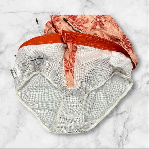 Tommy Bahama Swim Shorts Mens Large Palm Tree Lined Swimmer Beach Surfer - Picture 9 of 16